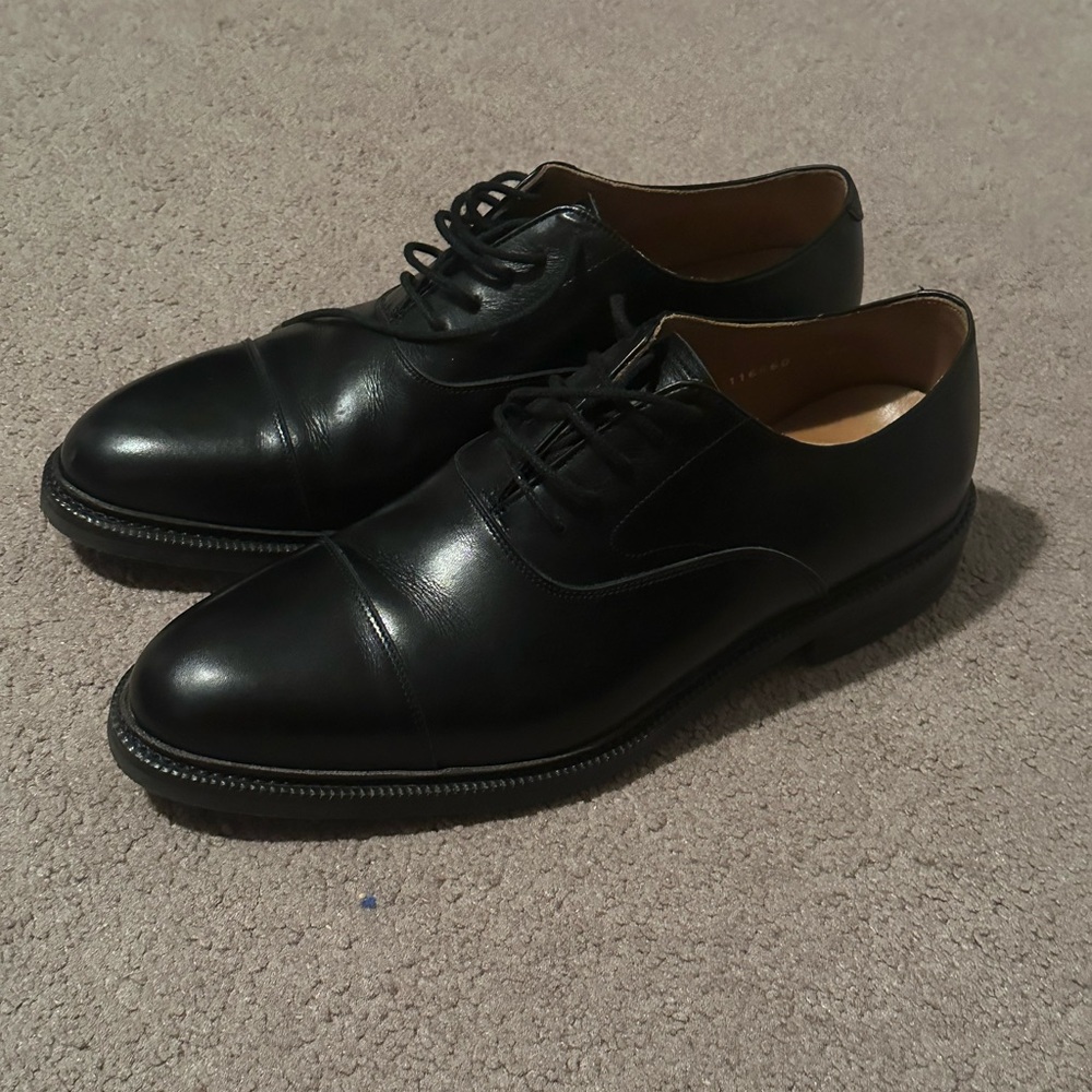 Meermin Black Calf Cap Toe Oxford Shoes with Rubber Sole - 8.5UK (9.5US) - Men’s